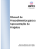Manual de Procedimentos para Apresentacao de Projetos