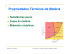 Propriedades Térmicas da Matéria