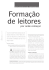 Formação dos Leitores.