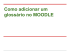 Como adicionar um glossário no MOODLE